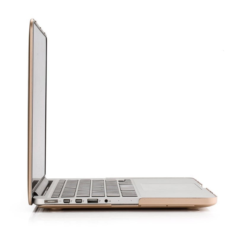 RUBAN Case For MacBook Retina Pro 15 inch A1398 (2015-2012) , Plastic Smooth Matte Hard Case Shell with TPU Keyboard Cover, Gold - Image 5